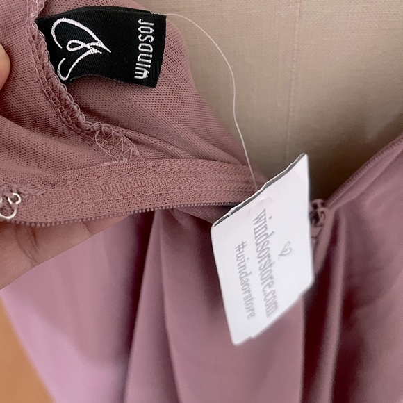 Windsor Maxi Prom Dust Pink Chiffon Organ Skirt Swing A-Line Skirt - Picture 9 of 9